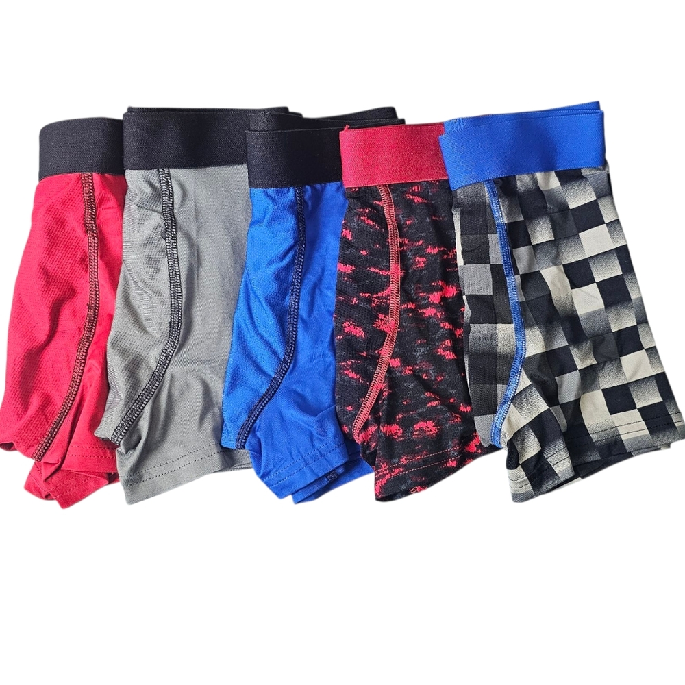Athletic Works Kids Boxer Briefs - Red, Gray, Blue, Black, White SIZE SMALL NWOT